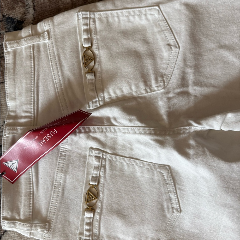 GUESS Women's High Rise Jeans in Blue and Cream size 24 and 25 - Picture 10 of 12